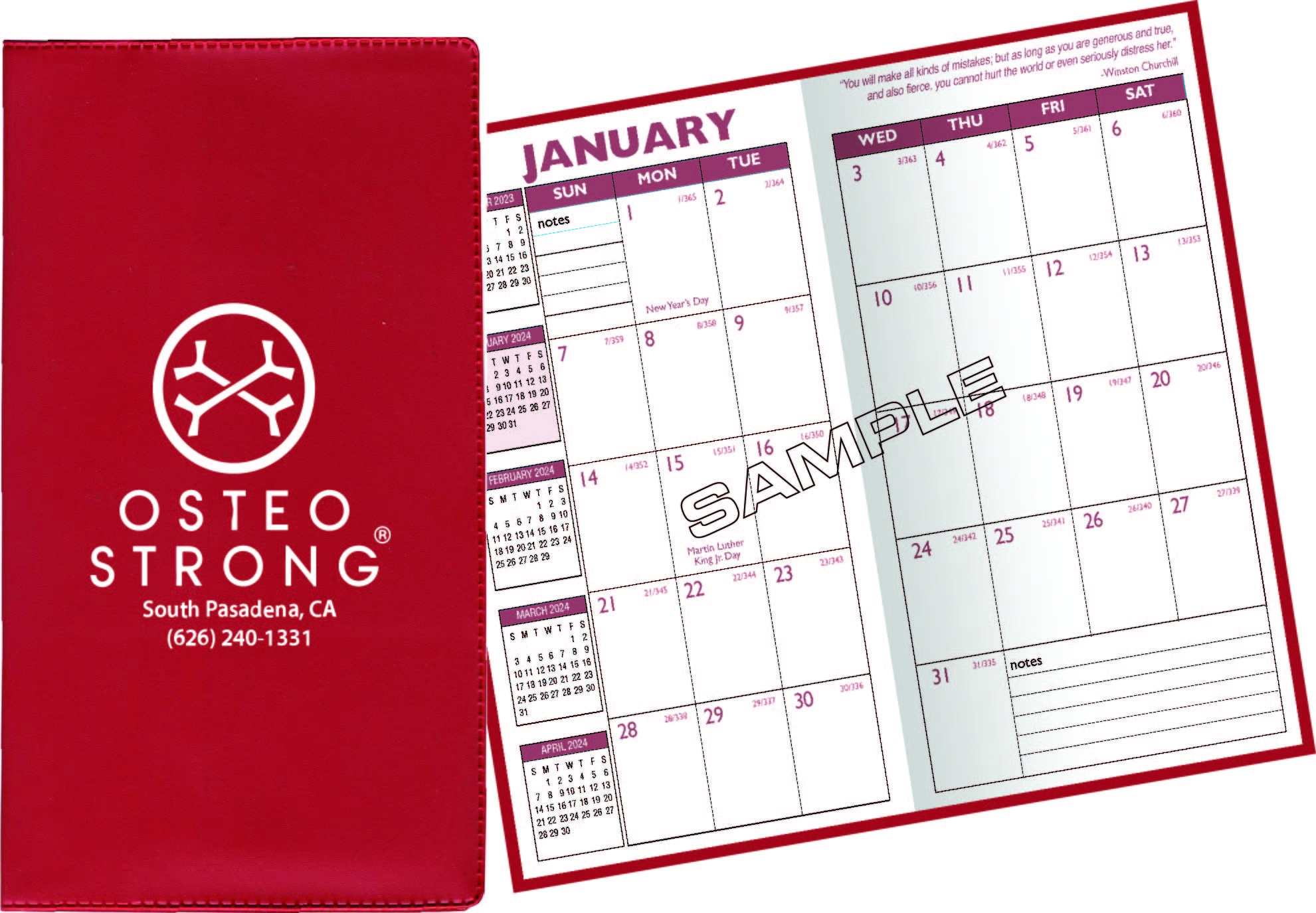 Standard Vinyl Monthly Pocket Planner 2