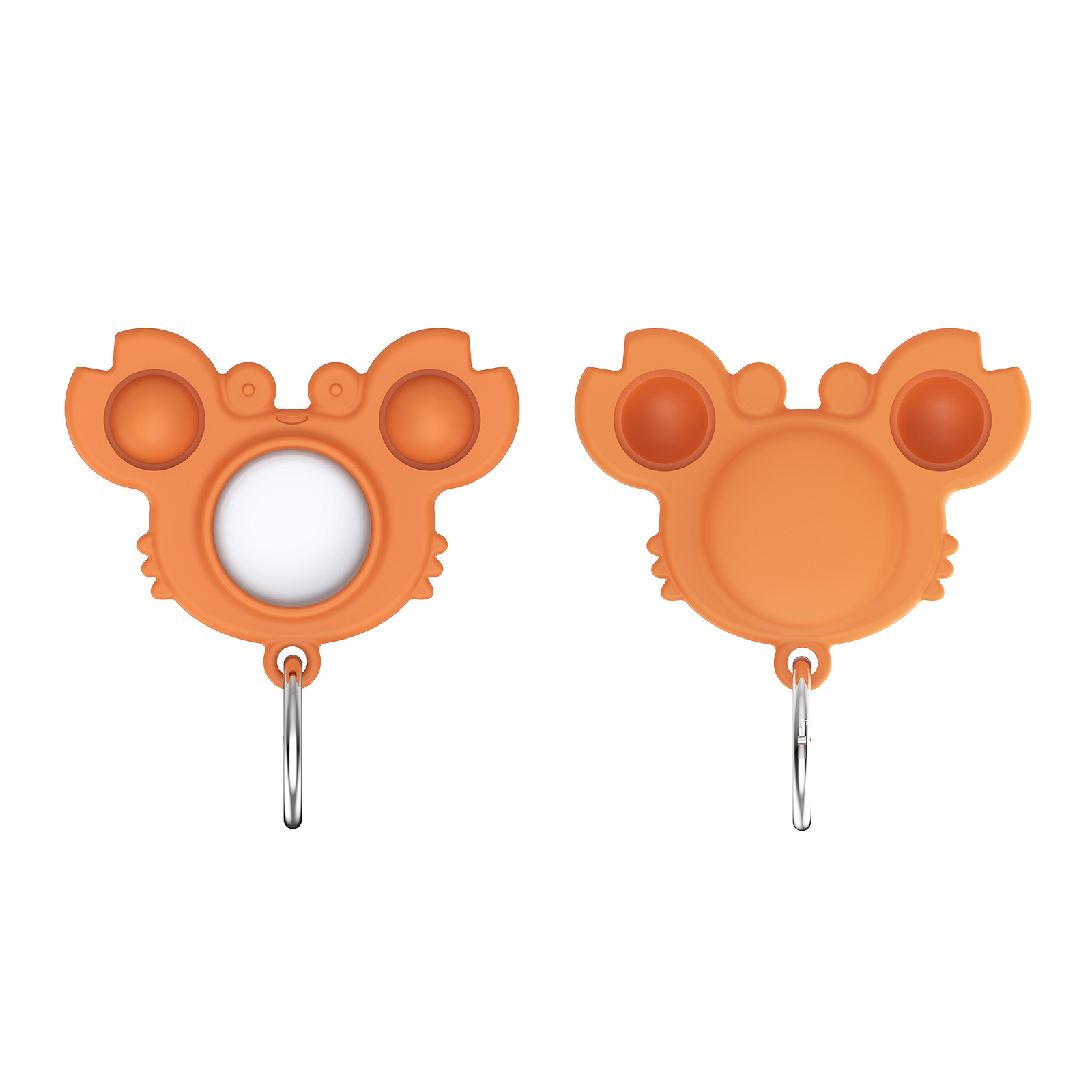 Funny Silicone Fidget Bubble Sensory w/ Key Ring for Airtag Protective 8