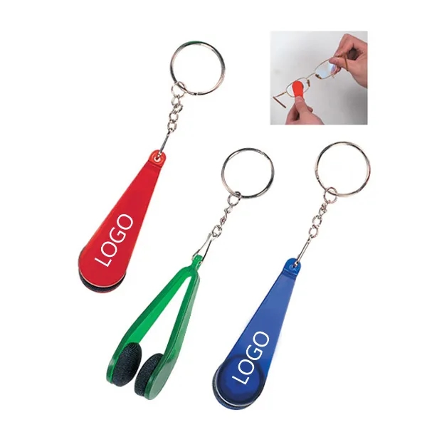 Promotional Eyeglass Cleaner keychain 2