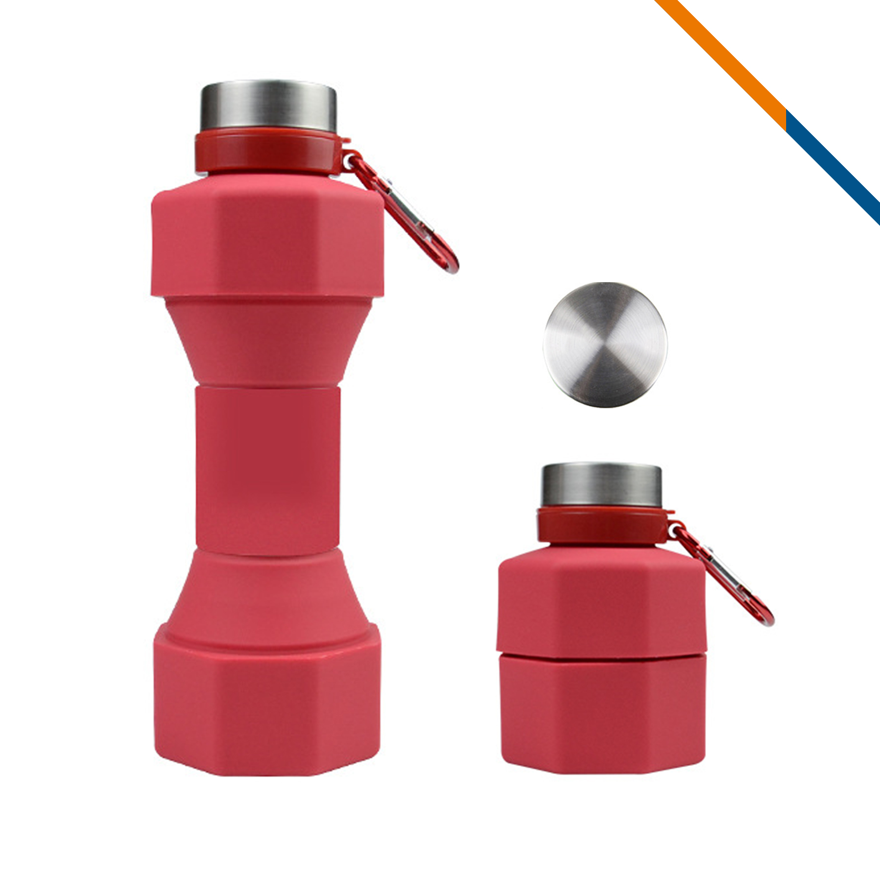 Dumbbell Collapsible Water Bottle - 22 OZ. 8