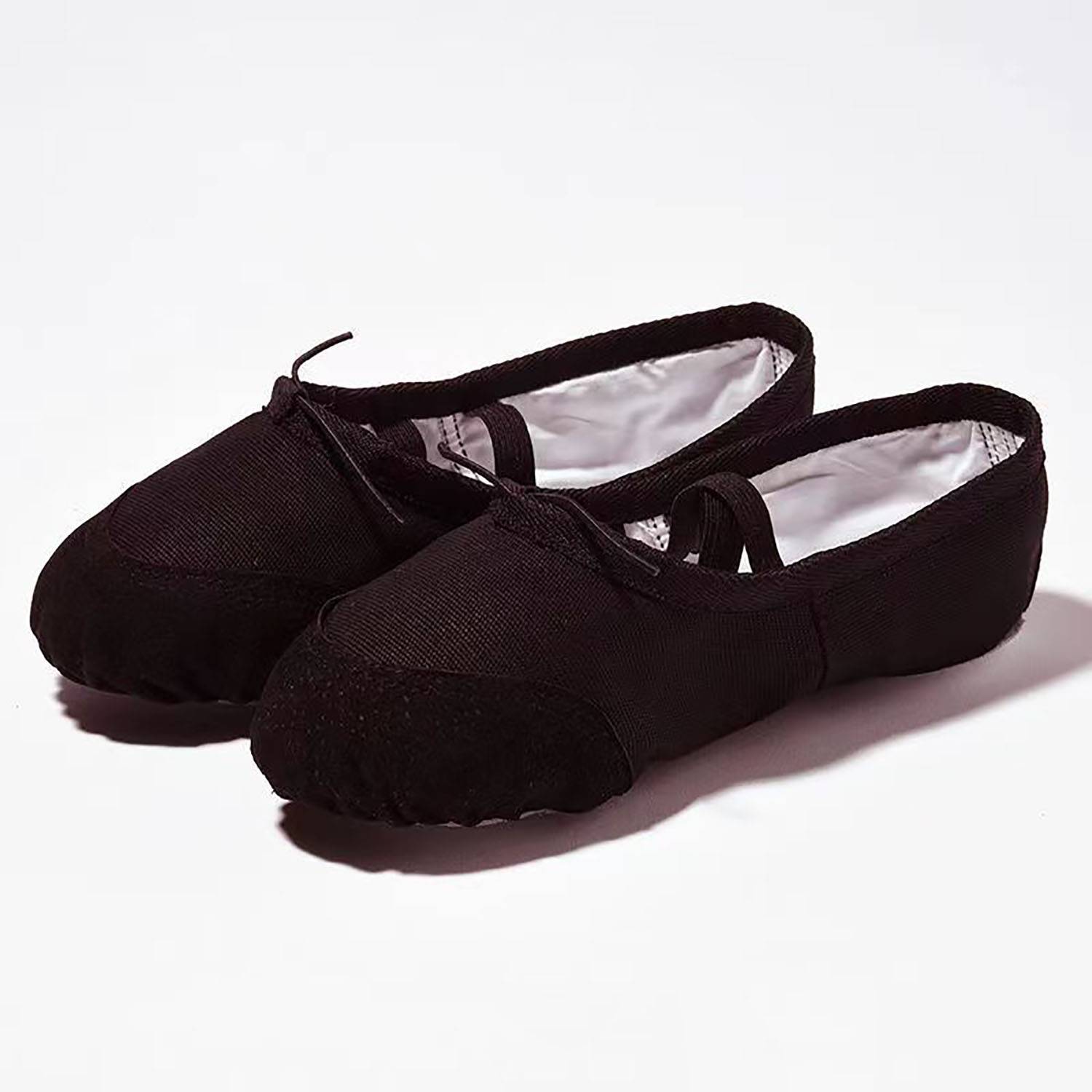 Canvas Ballet Shoes W/ Leather Toe 2