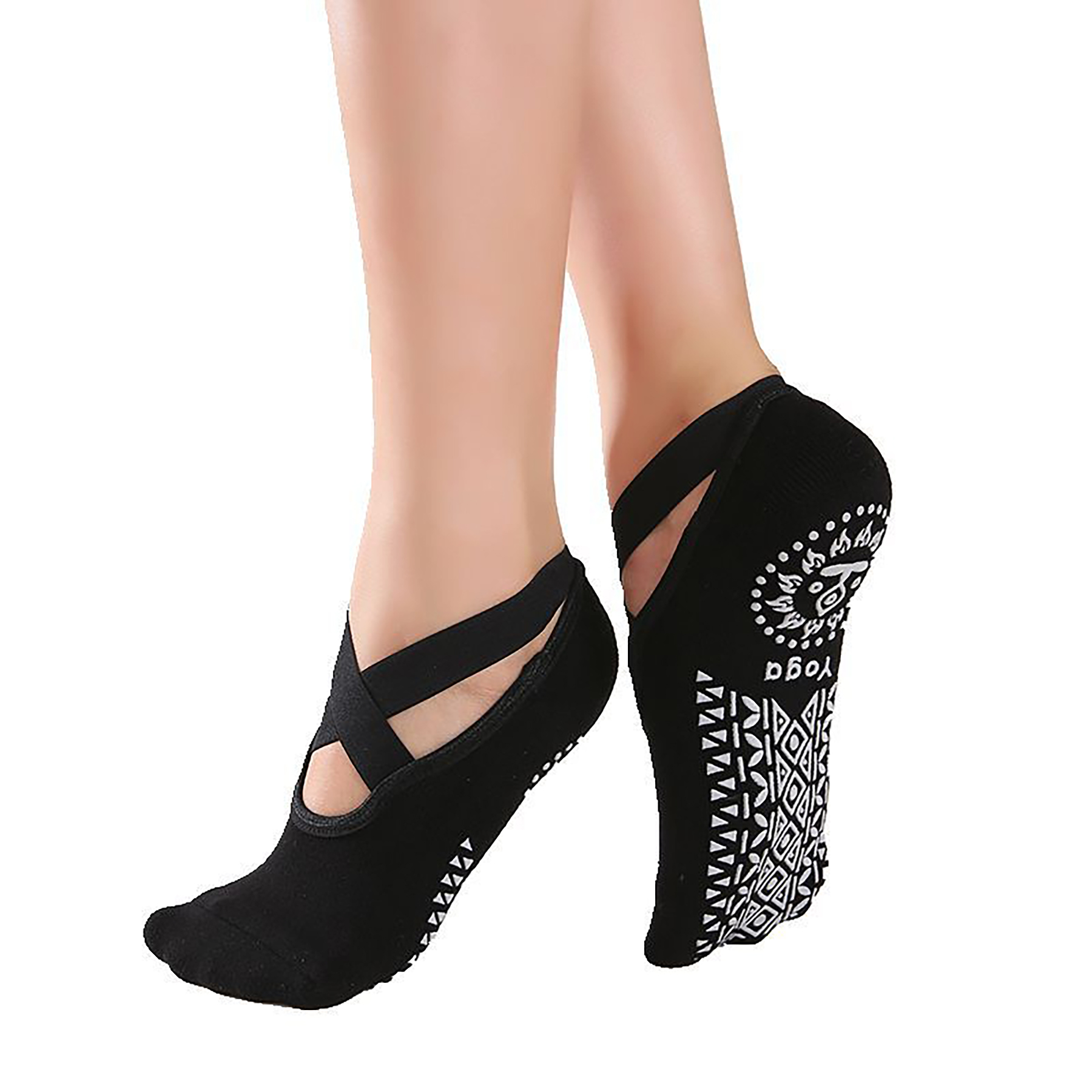 Women's Non Slip Grip Yoga Socks 4