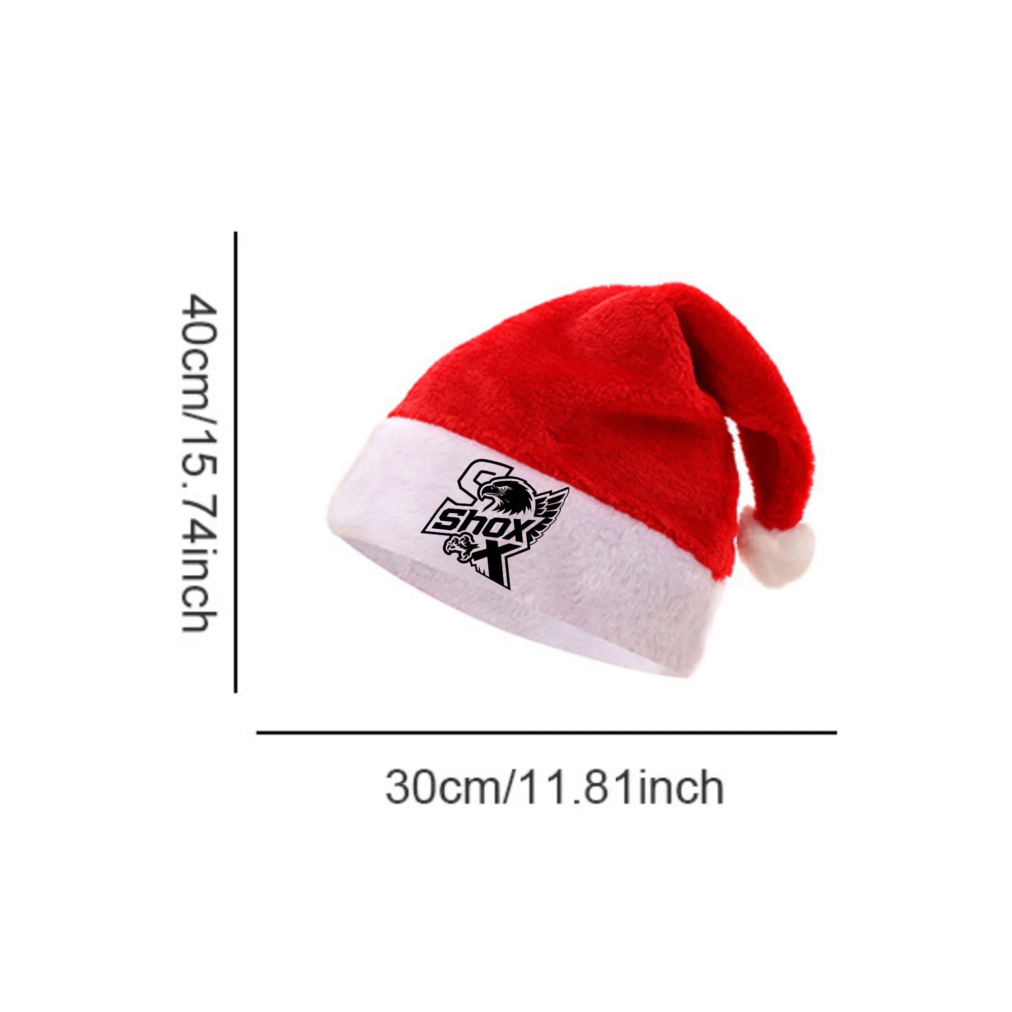 MOQ 100 Unisex Short Plush Christmas Hat 8