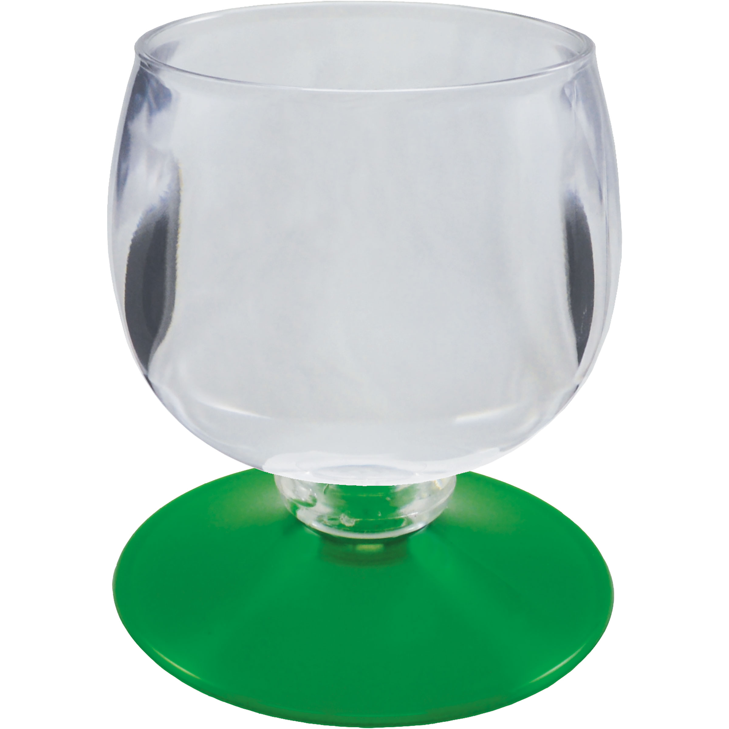 12oz Short Stem Plastic Wine Goblet with Your Choice of Base Color 12
