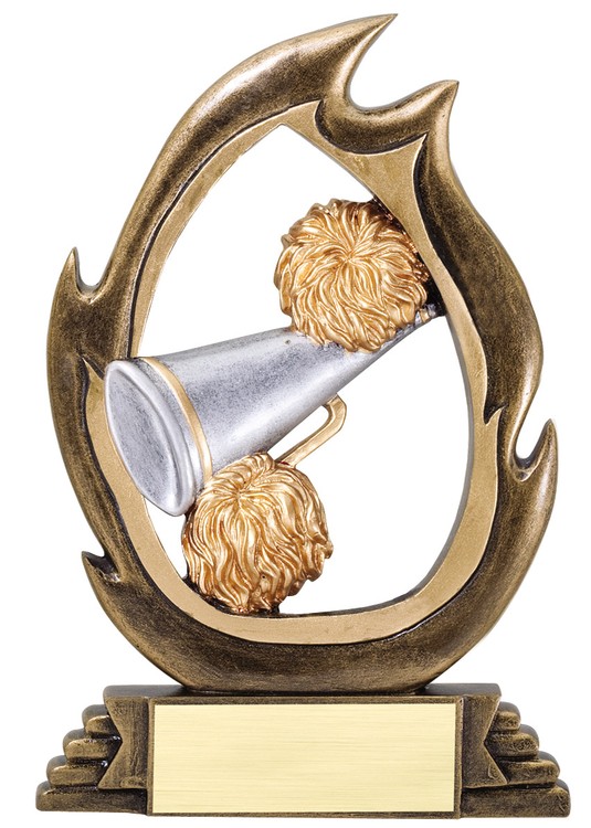 7 1/4" Tall Cheerleading Flame Series Award 3