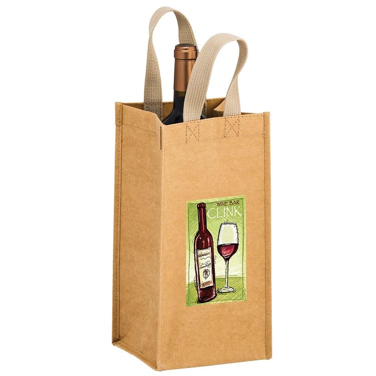Washable Kraft Paper Wine Tote | TORNADO 3