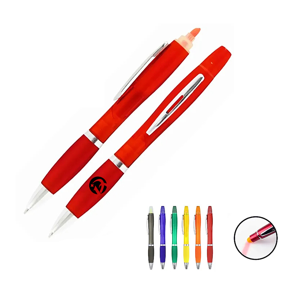 Dual Tip Highlighter and Ballpoint Pen Combo 3