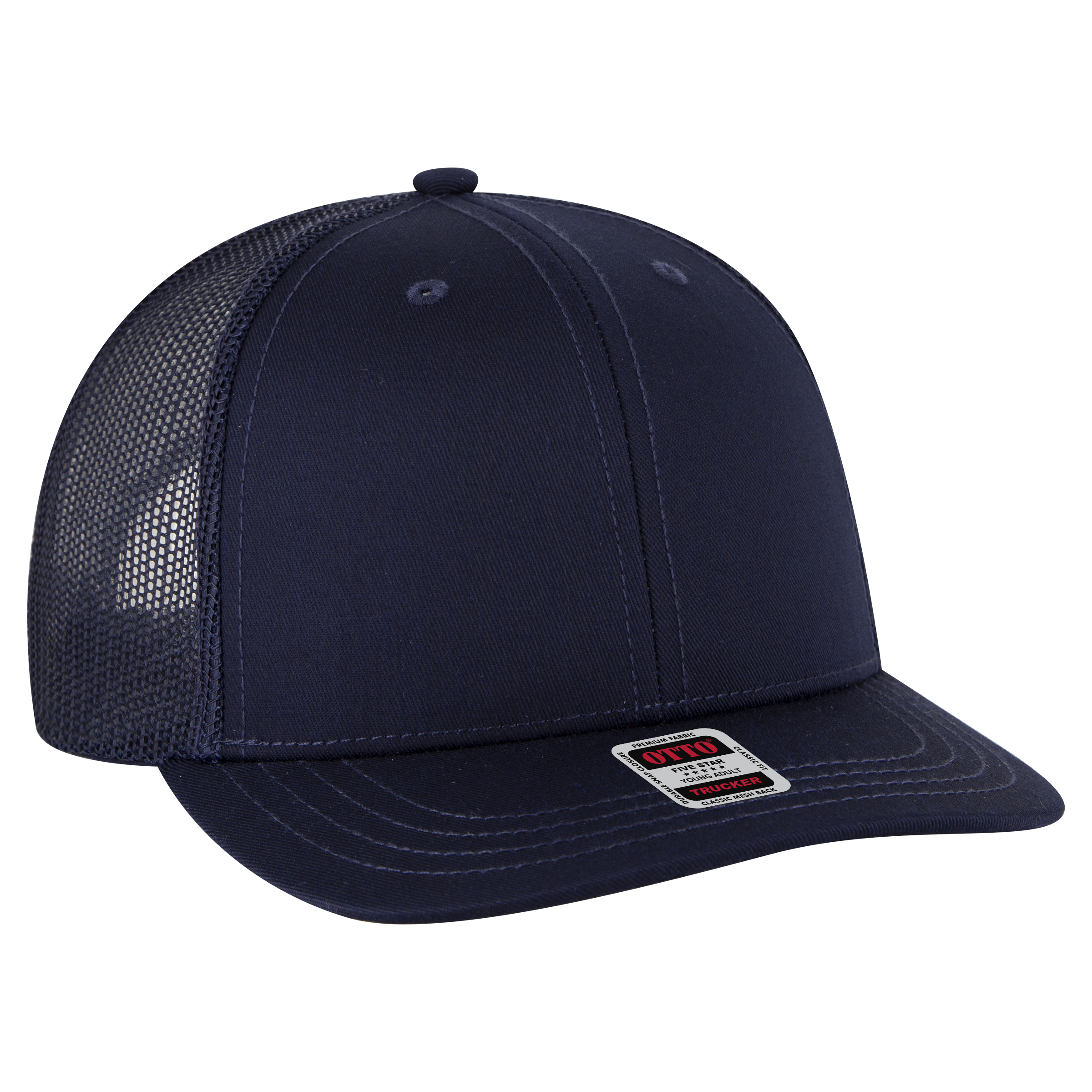 OTTO CAP® 6 Panel Mid Profile Mesh Back Trucker Hat 131