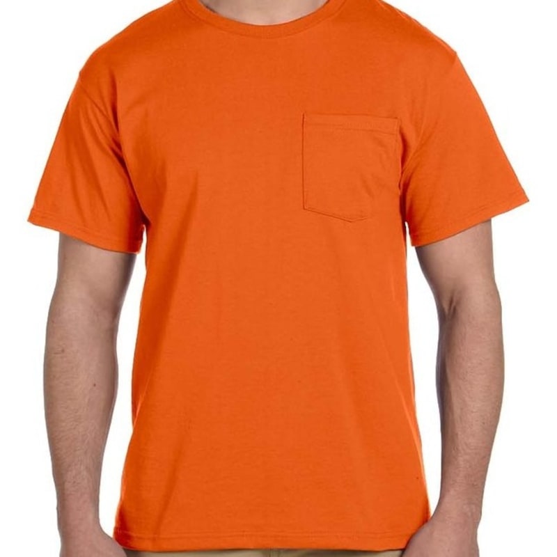 Jerzees 5.6 Oz., 50/50 Heavyweight Blend™ Pocket T-Shirt 8