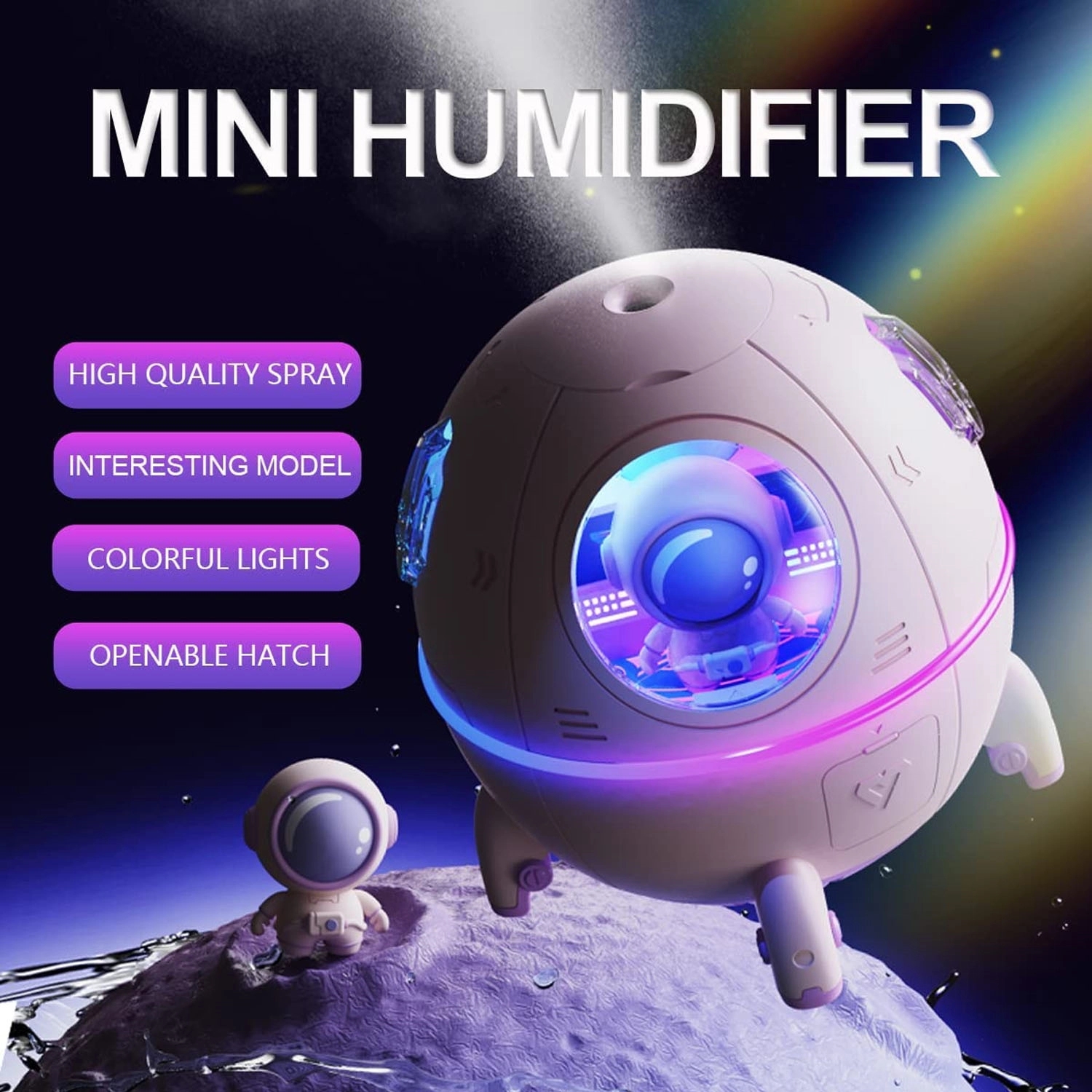 Portable Mini 220Ml Astronaut Desk Humidifier 6
