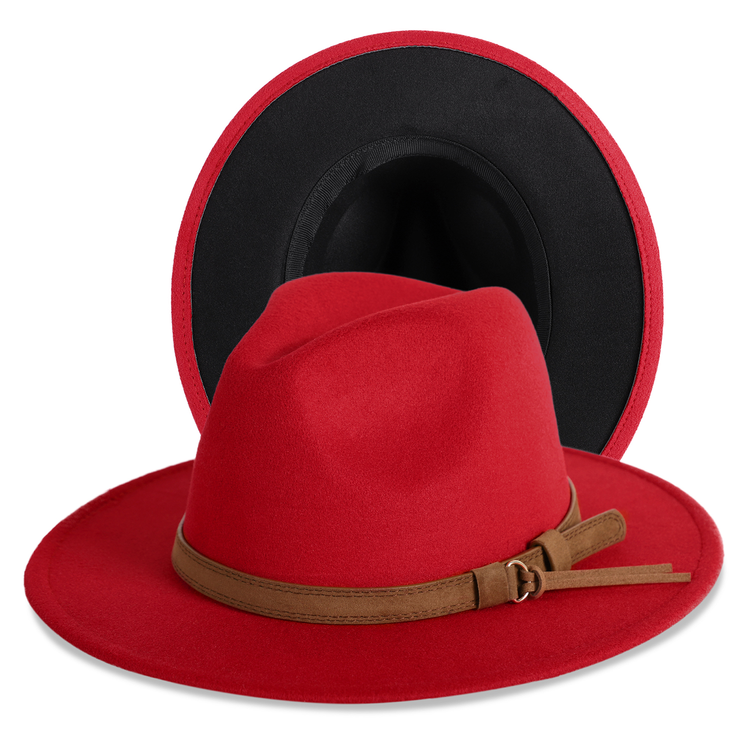 Fedora Hat w/Wide Belt Band 7