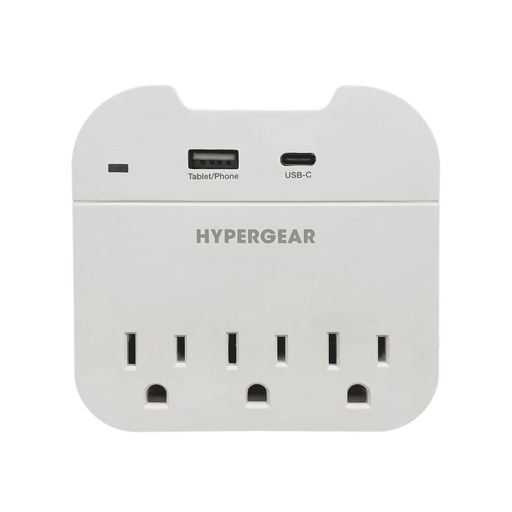 Multi Plug 5 Outlet Extender with USB-C & USB Ports