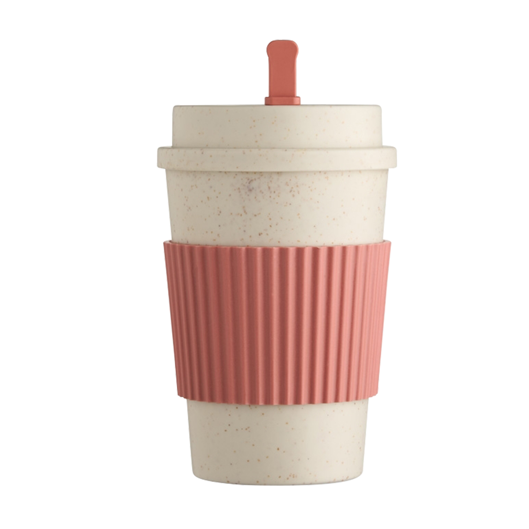Wheat Straw Coffee Cup With Lid 6