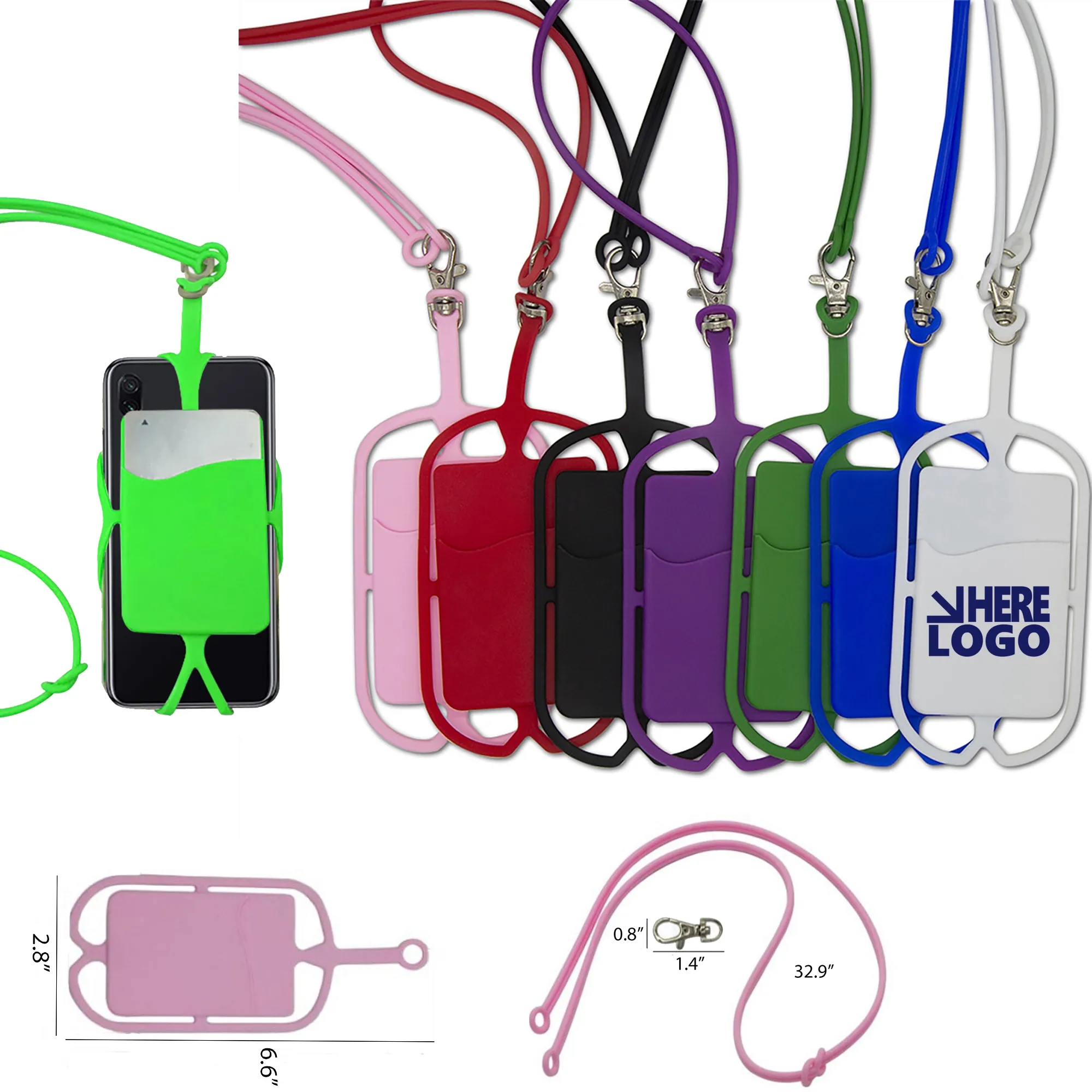 Silicone Phone Lanyard Card Sticker 5