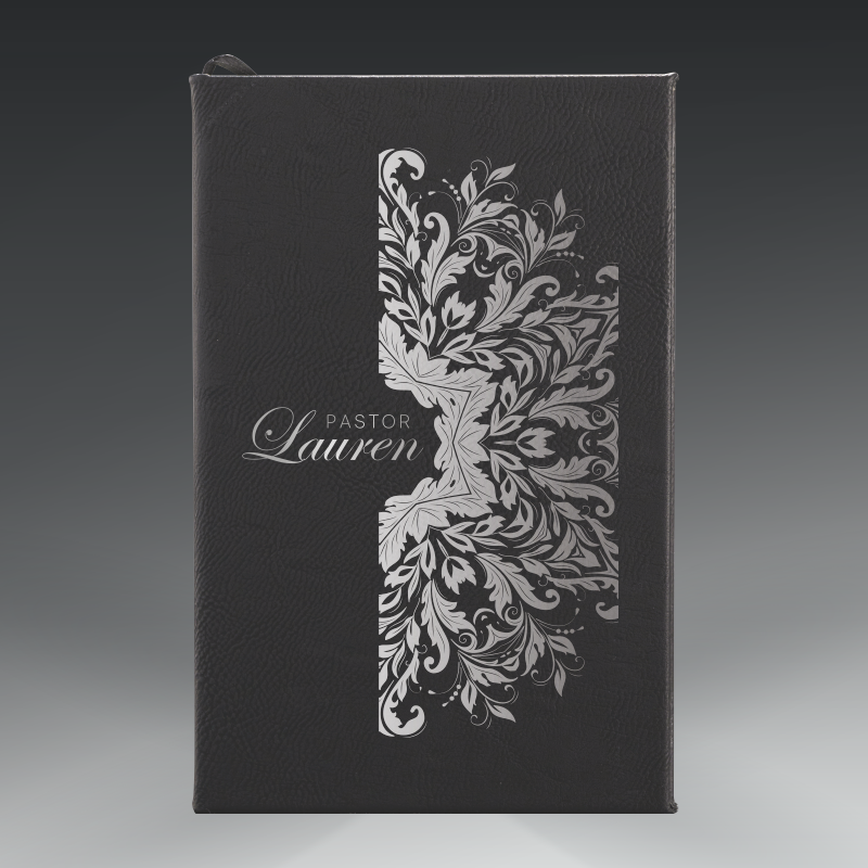 5.25" X 8.25" Laserable Leatherette Journal With Lined Notepad 3