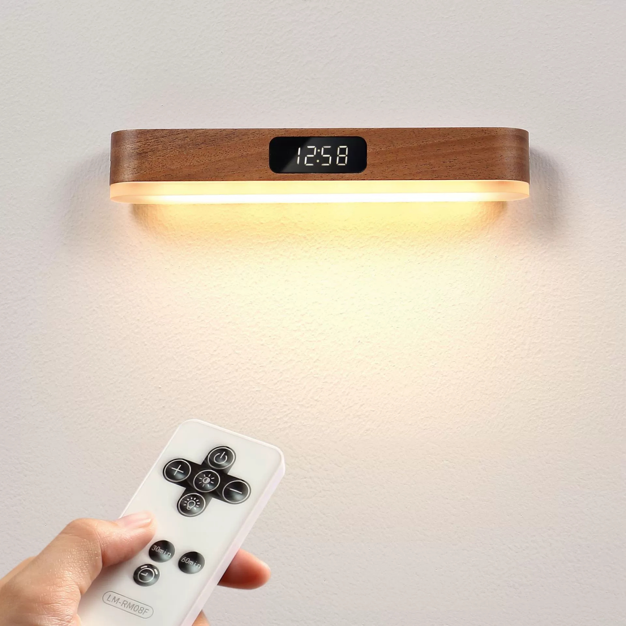 Magnetic Wall Night Light With Clock 4