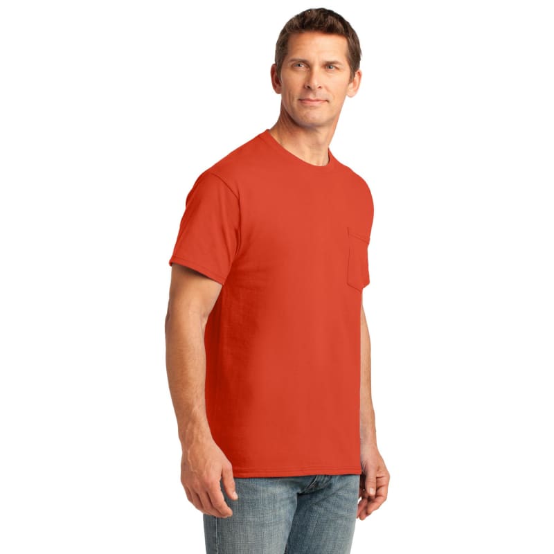 Port & Company Core Cotton Pocket Tee. 18