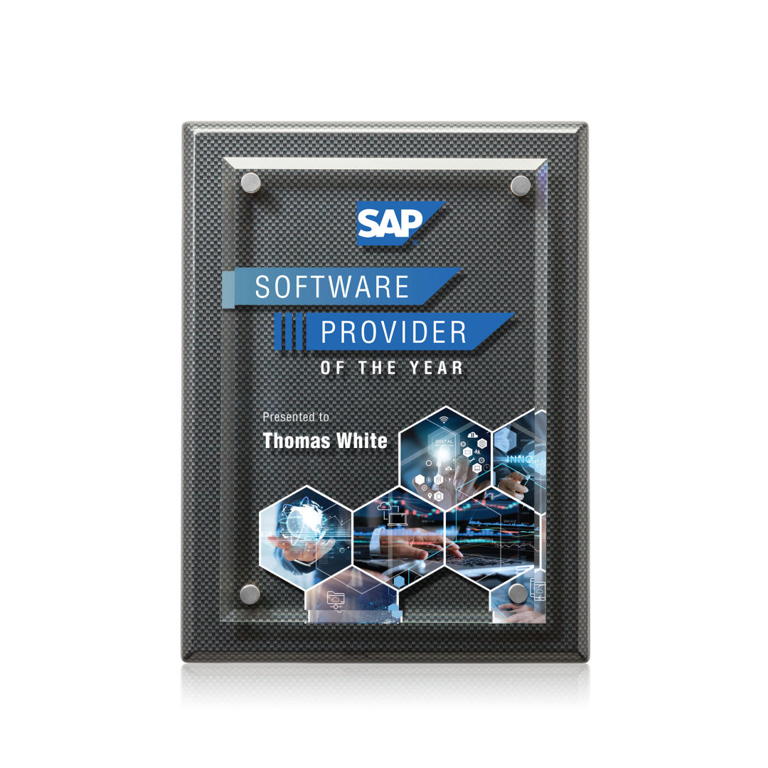 Caledon VividPrint™ Plaque - Carbon Fibre/Silver 9