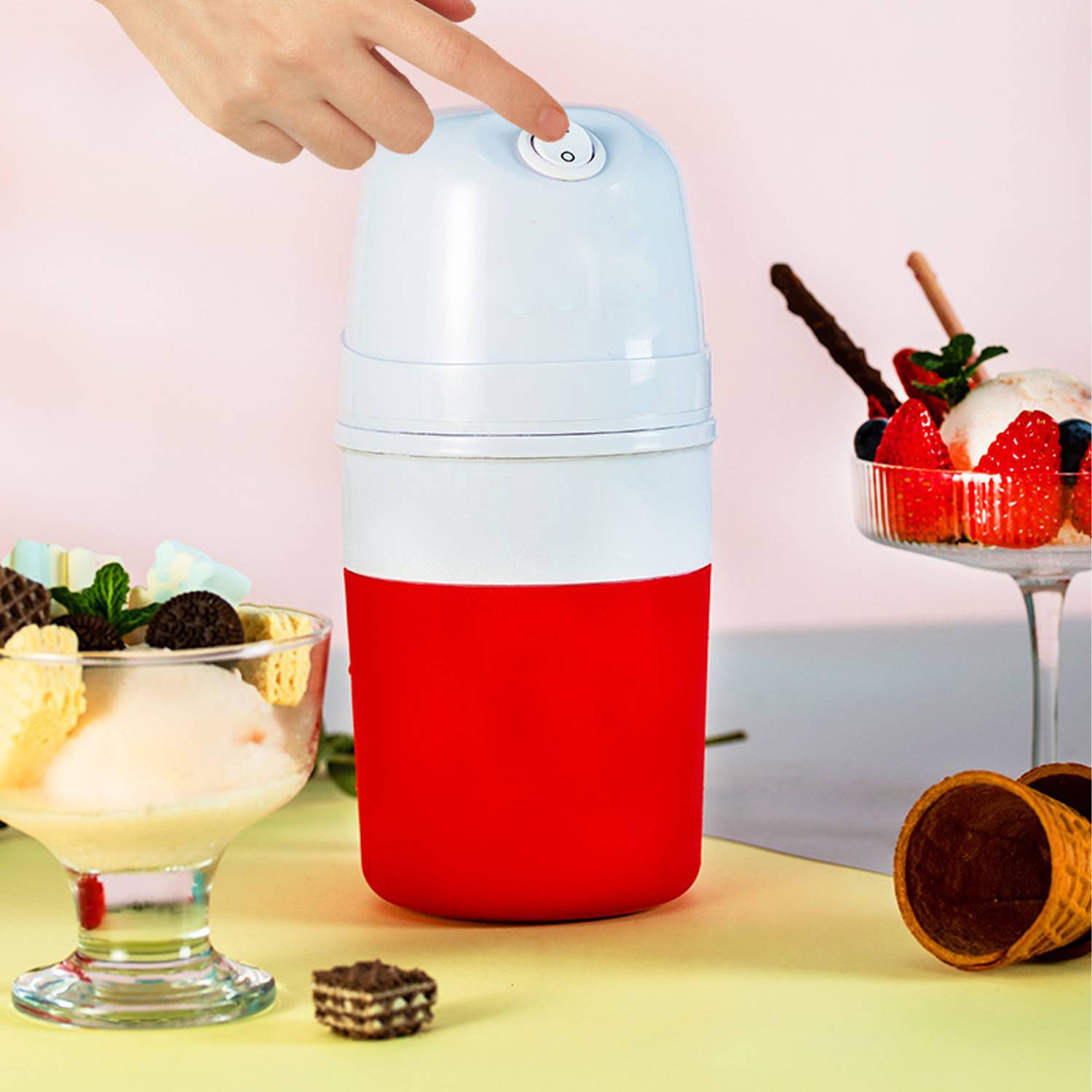 Household Mini Fully Automatic Ice Cream Machine 3