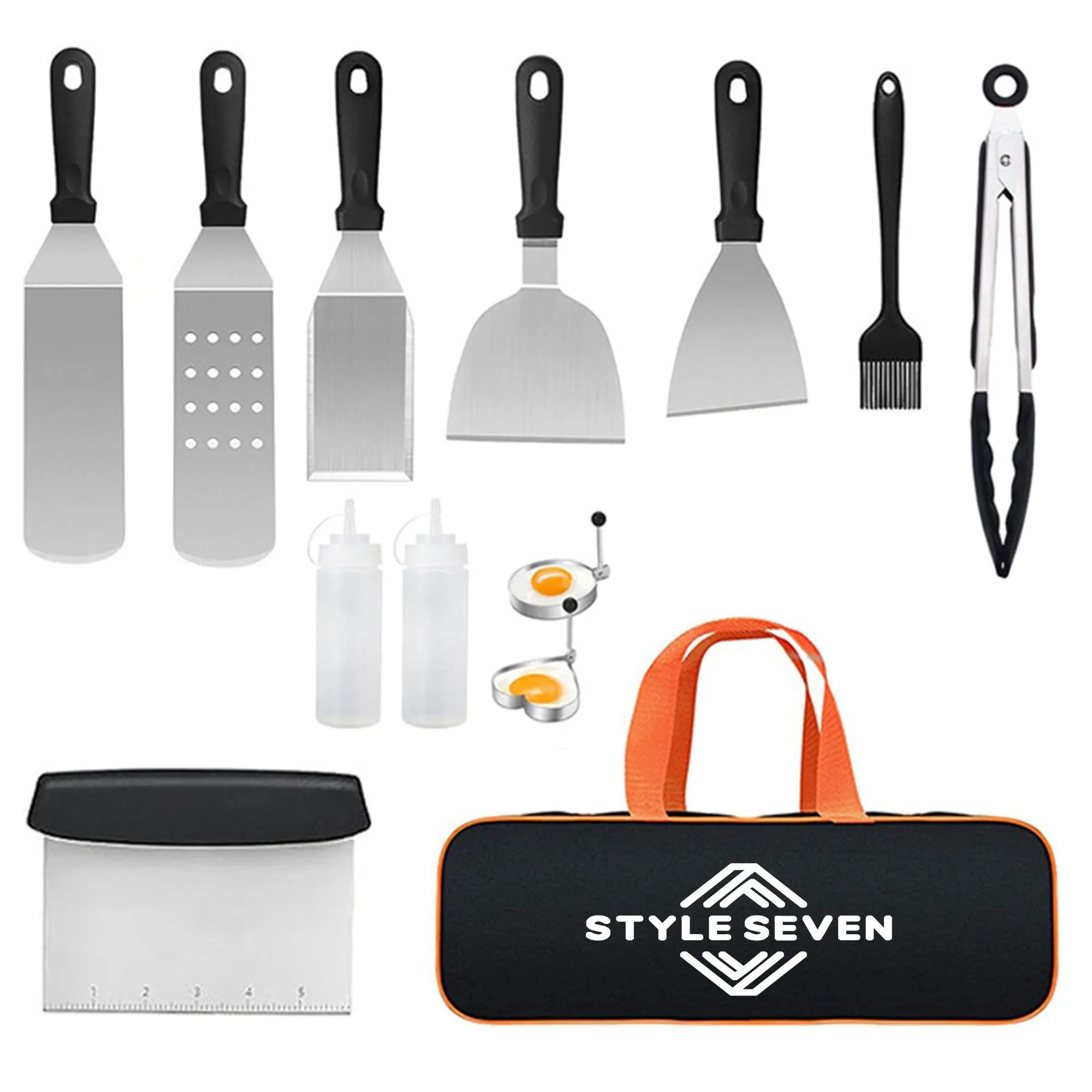 BBQ Accessory Set Stainless Steel With Plastic Handle 2