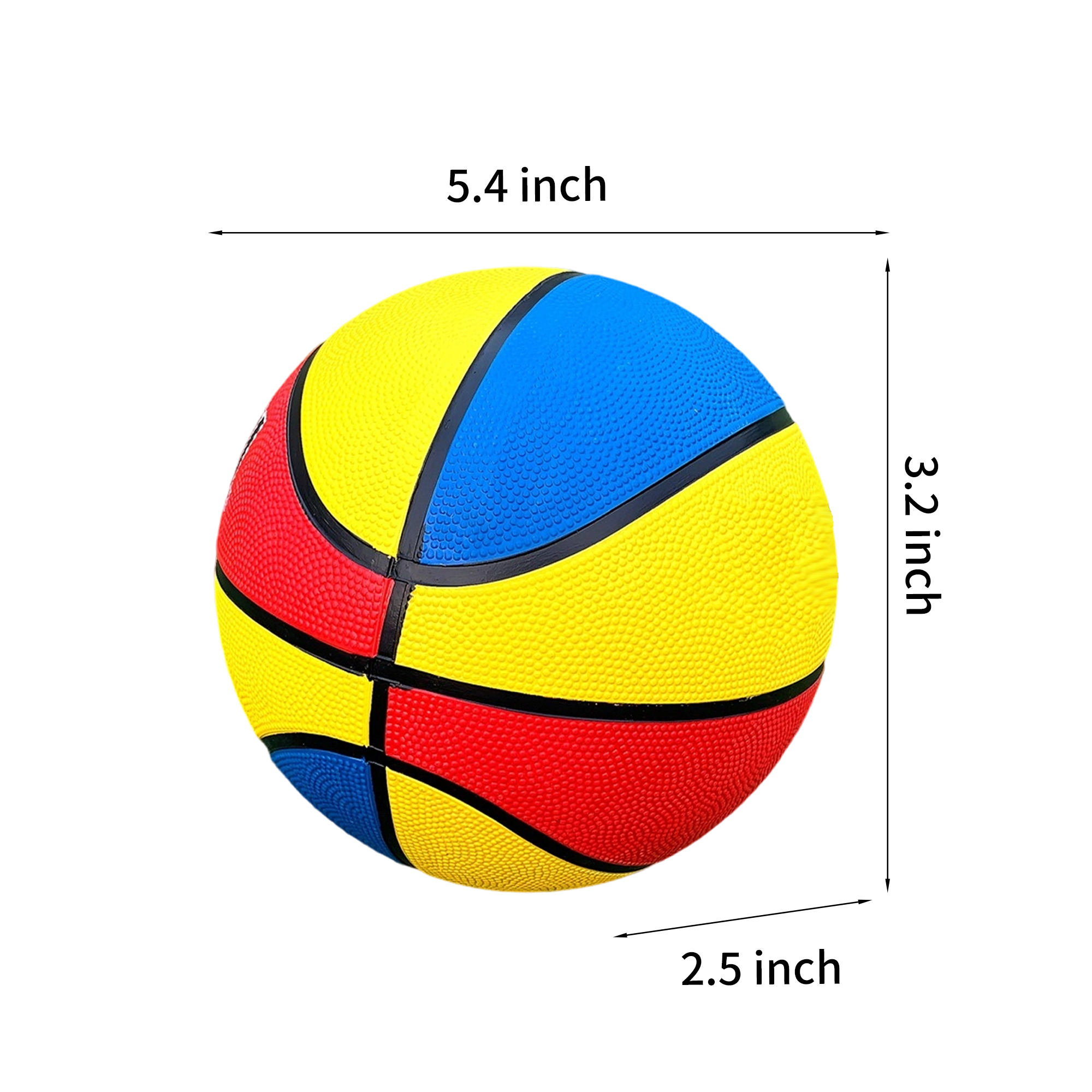 Rubber Standard Size 7 Basketball with Multi Color Panels 4
