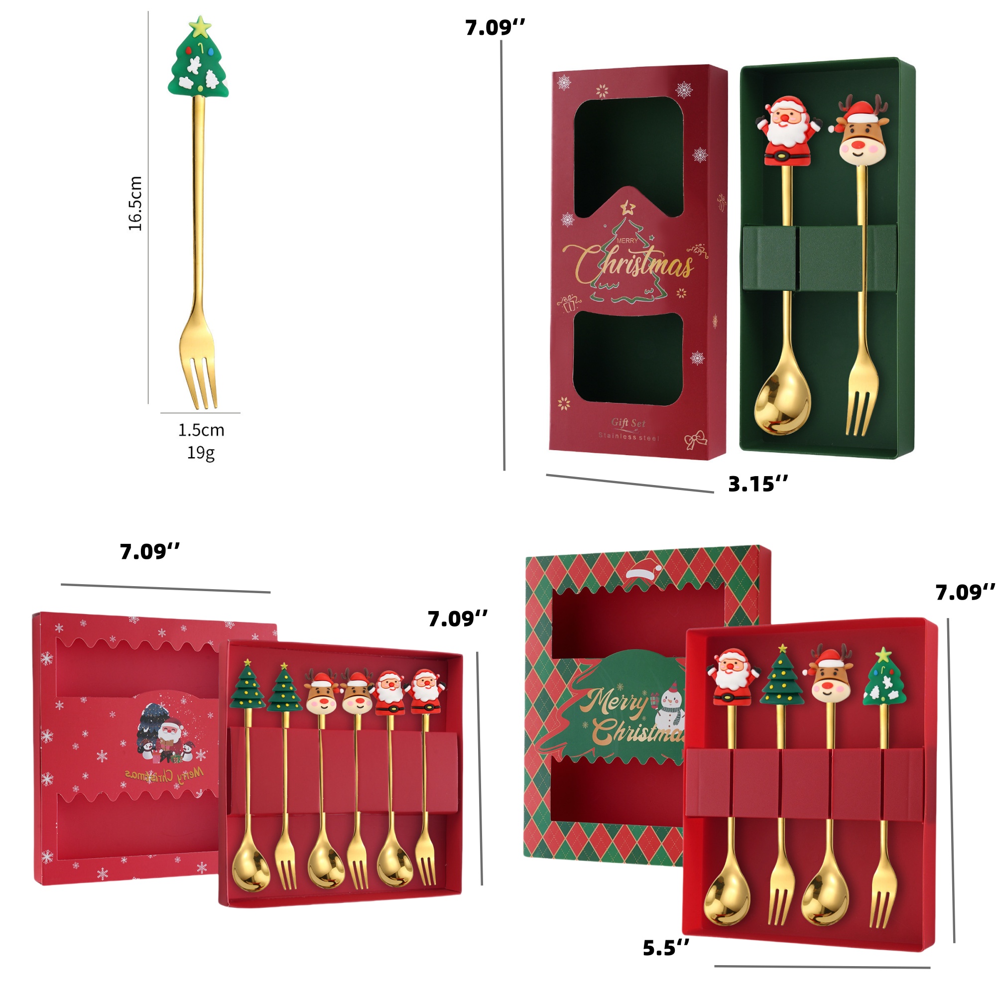Christmas Spoon and Fork Set 1