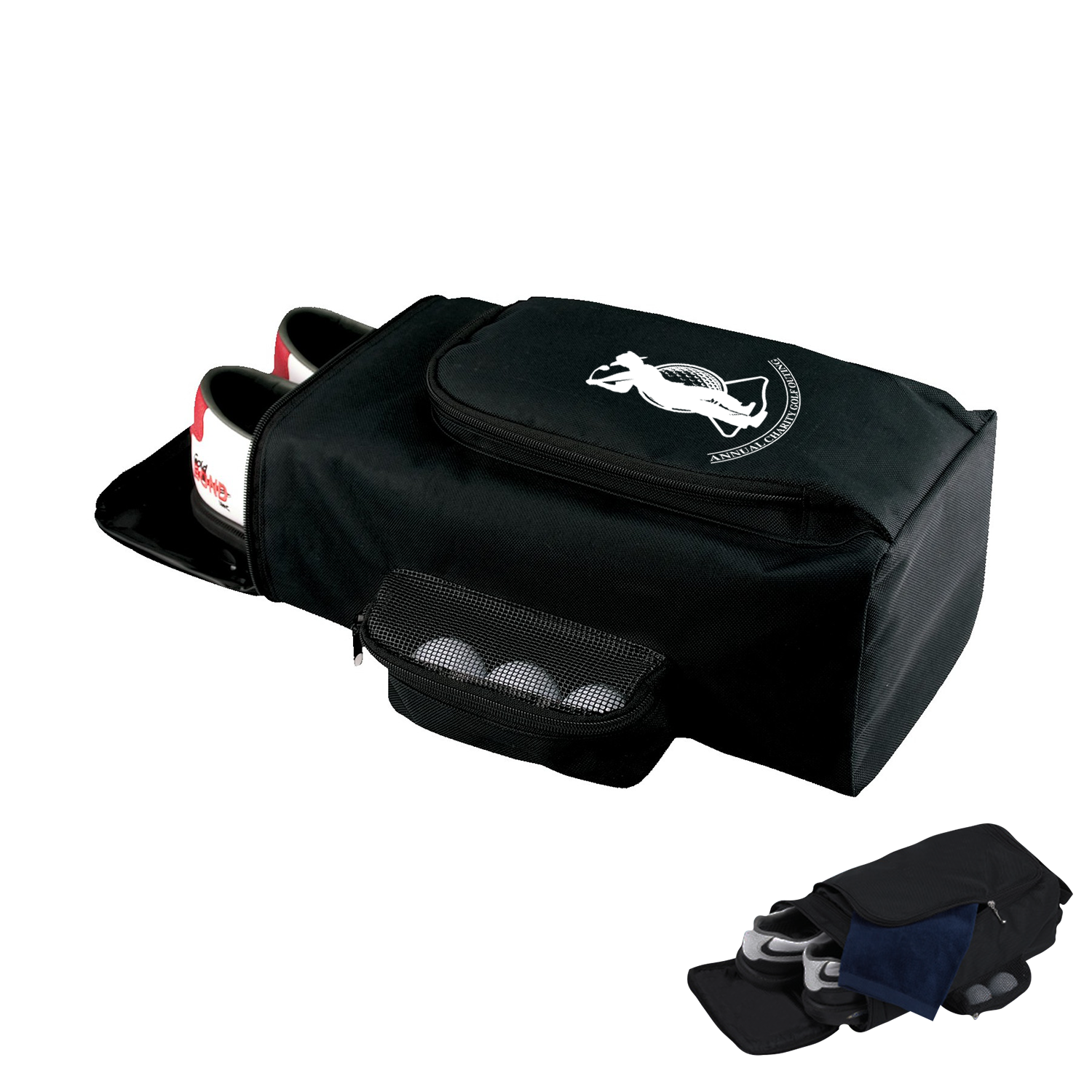 Golf Shoe Bag with Tees Ball Side Organizers 2