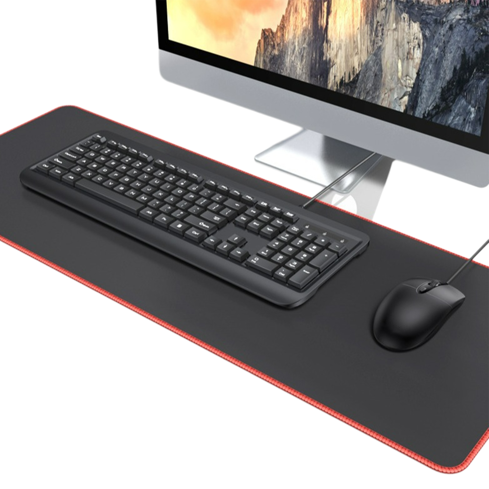 Soft Rubber Mouse Pad With Stitched Edge 2