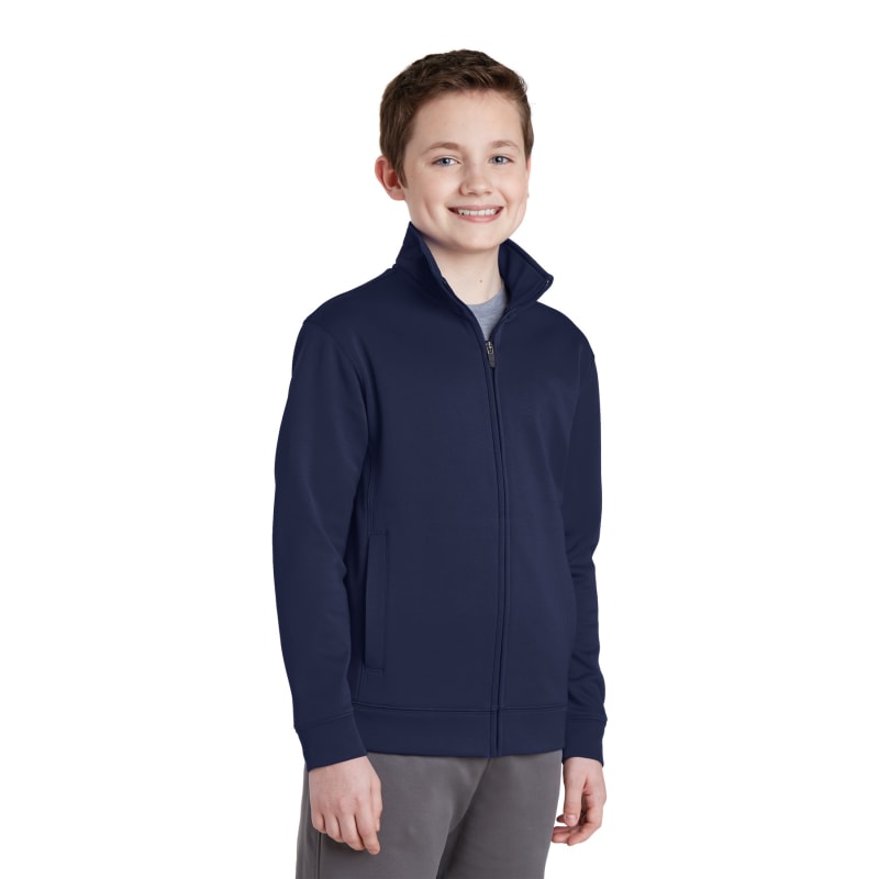 Sport-Tek Youth Sport-Wick Fleece Full-Zip Jacket. 32