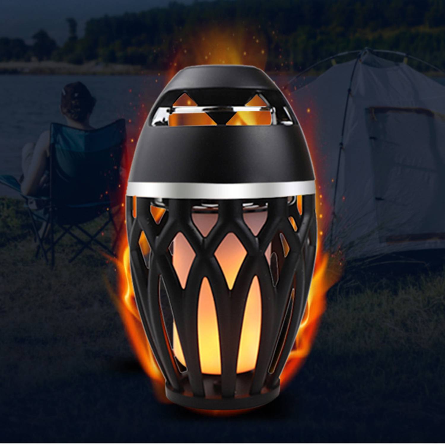 WirelessTable Flame Atmosphere Lamp With Bluetooth Speaker 2