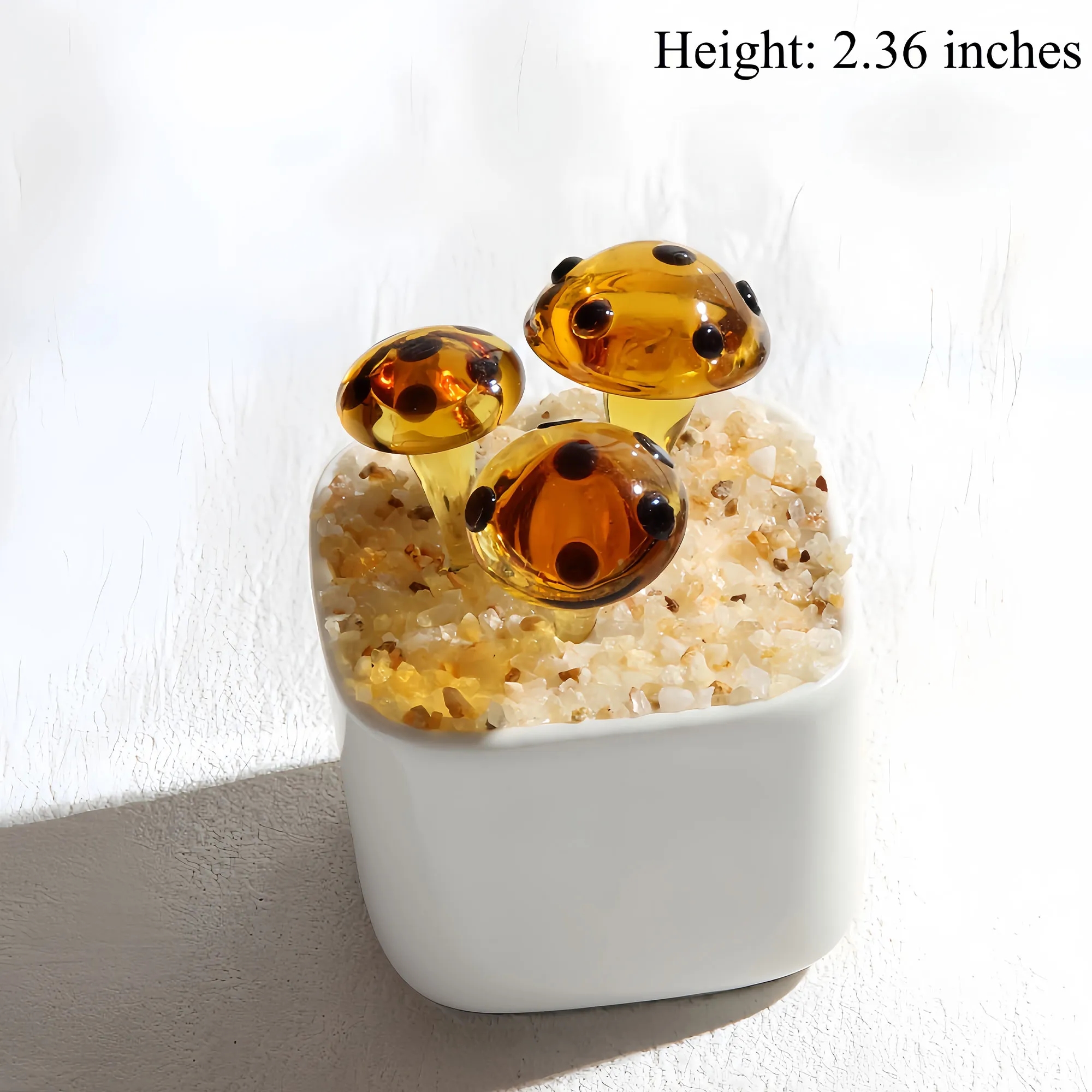 Handmade Glass Succulent Cactus Decor For Office Home 5