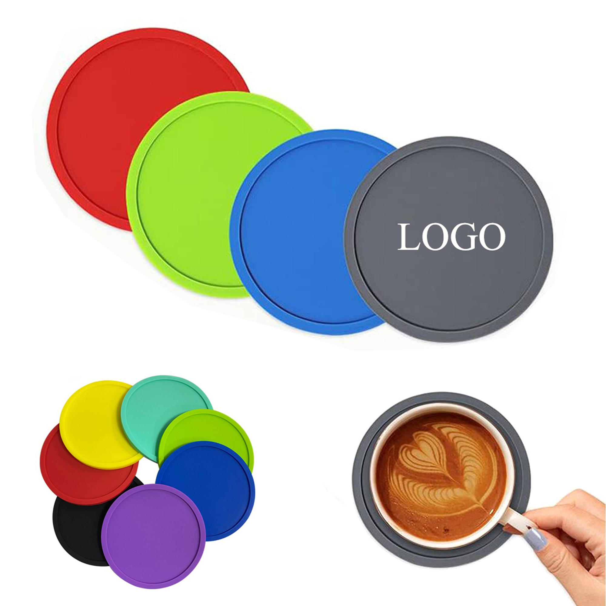Silicone Coaster Tea Coffee Pad Tabletop Protection 7