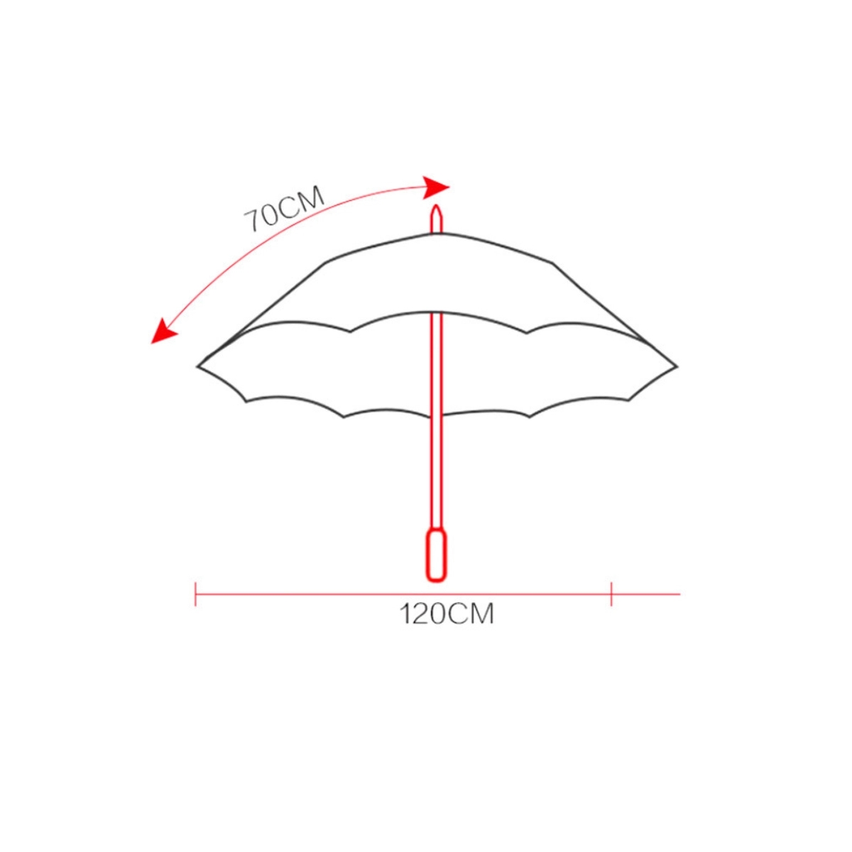 55"Auto Open Folding Umbrella 2