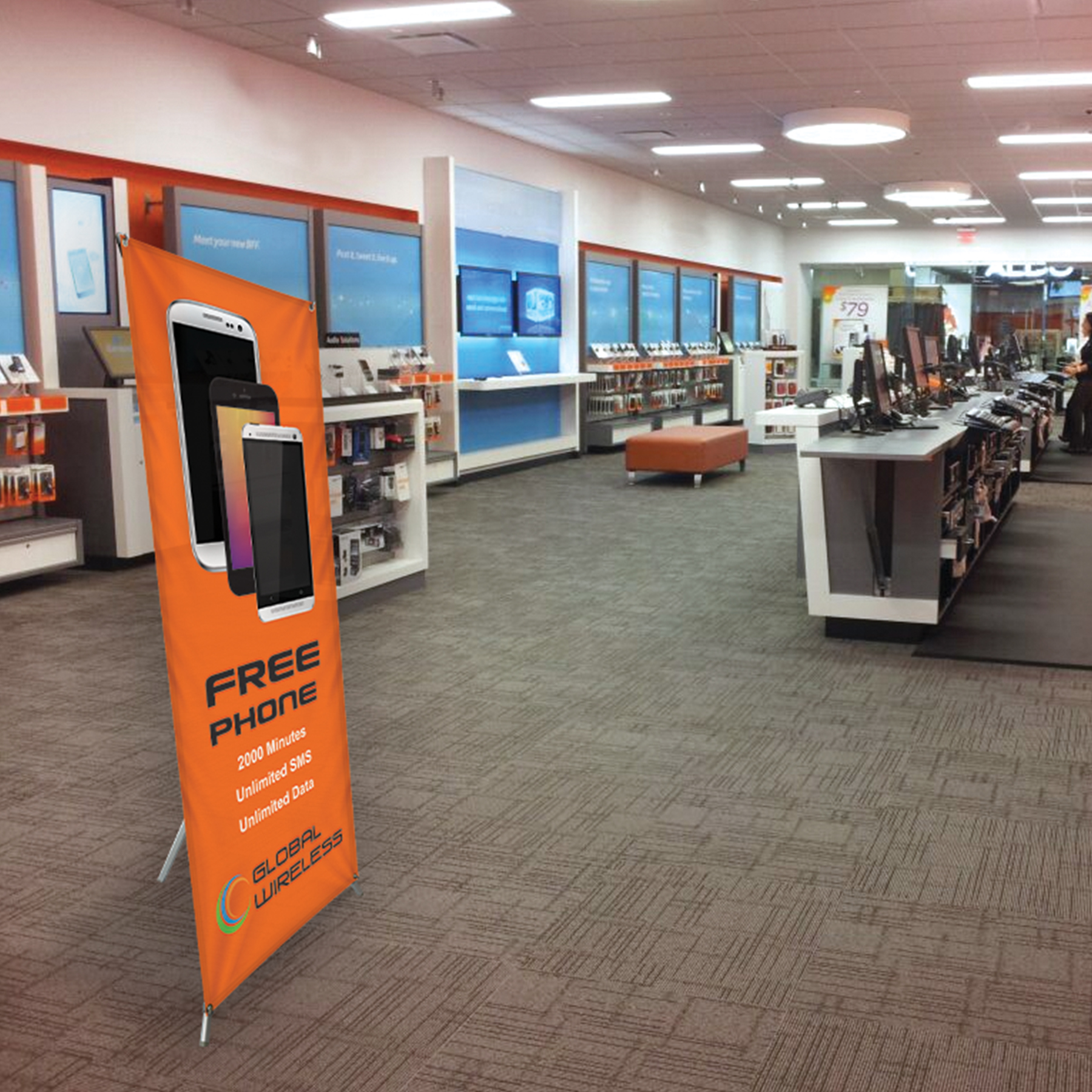 30.5" x 74" X-Banner Kit 10