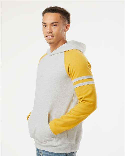 Unisex Nublend® Varsity Colorblocked Raglan Hooded Sweatshirt - 97CR 6