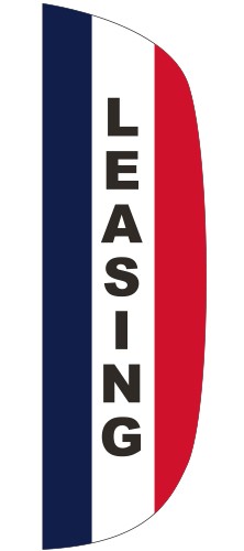 "LEASING" 3' x 10' Message Flutter Flag 1