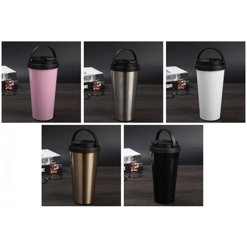 17 Oz. Custom Printed Travel Coffee Tumblers With Handle 18