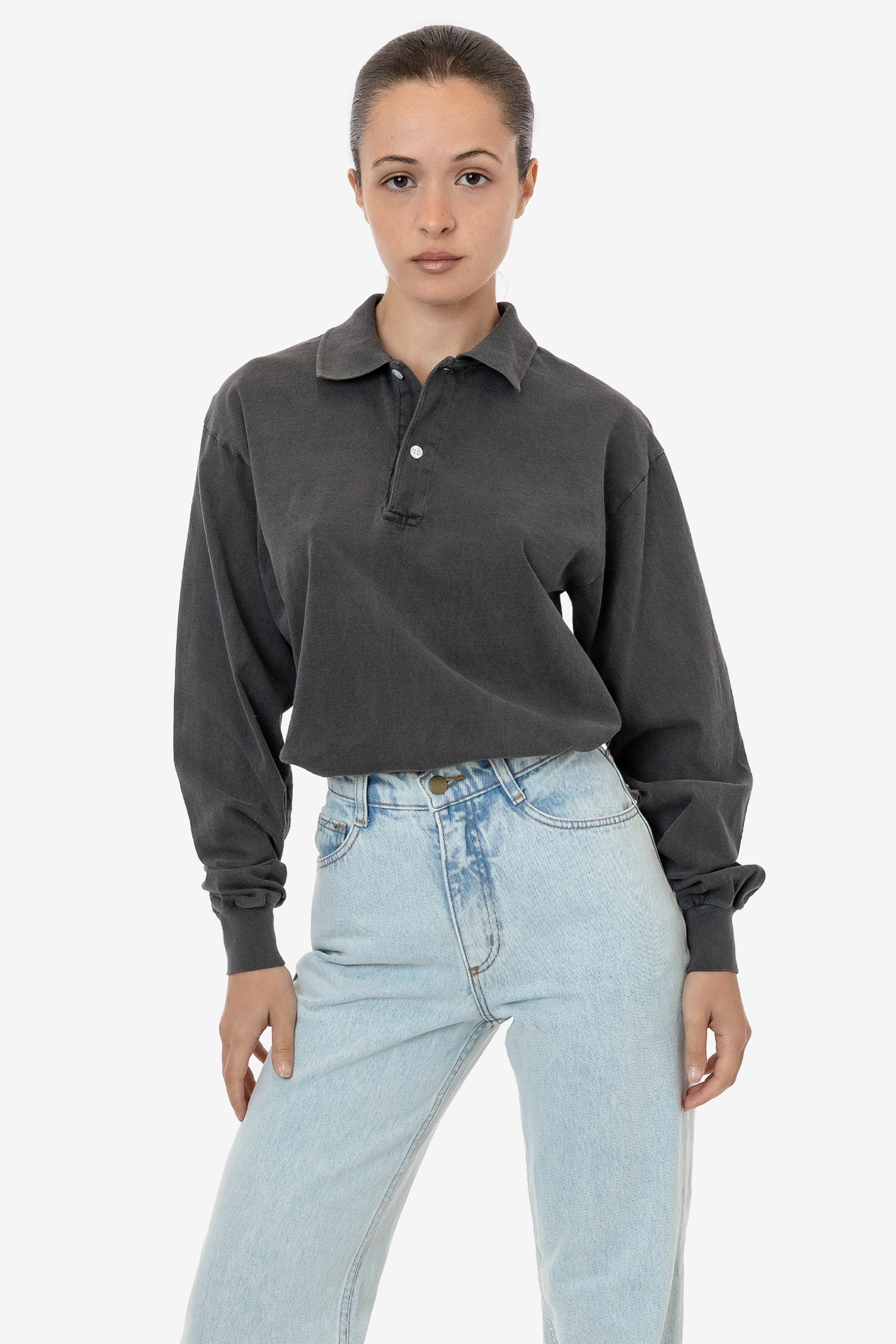 6.5 OZ LONG SLEEVE POLO T-SHIRT 19