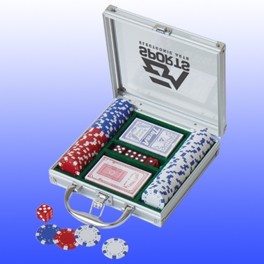 100 Chips - Poker Set in Aluminum Case 3