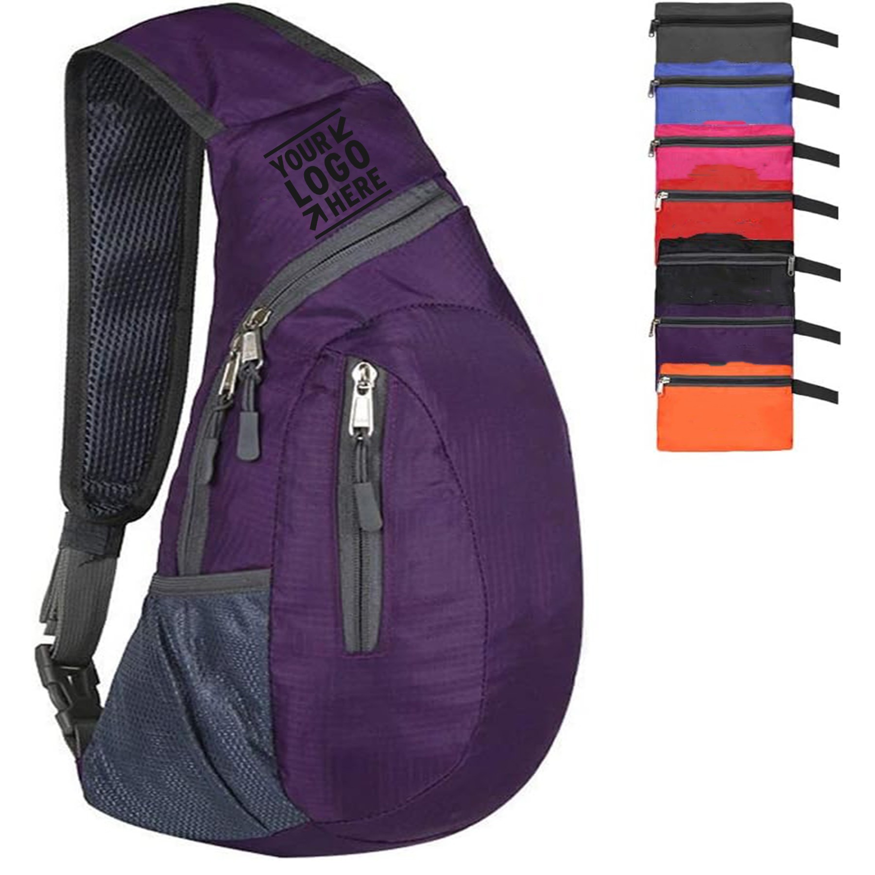 Men Women Foldable Sling Bag Shoulder Chest Backpack Crossbody Daypack 3