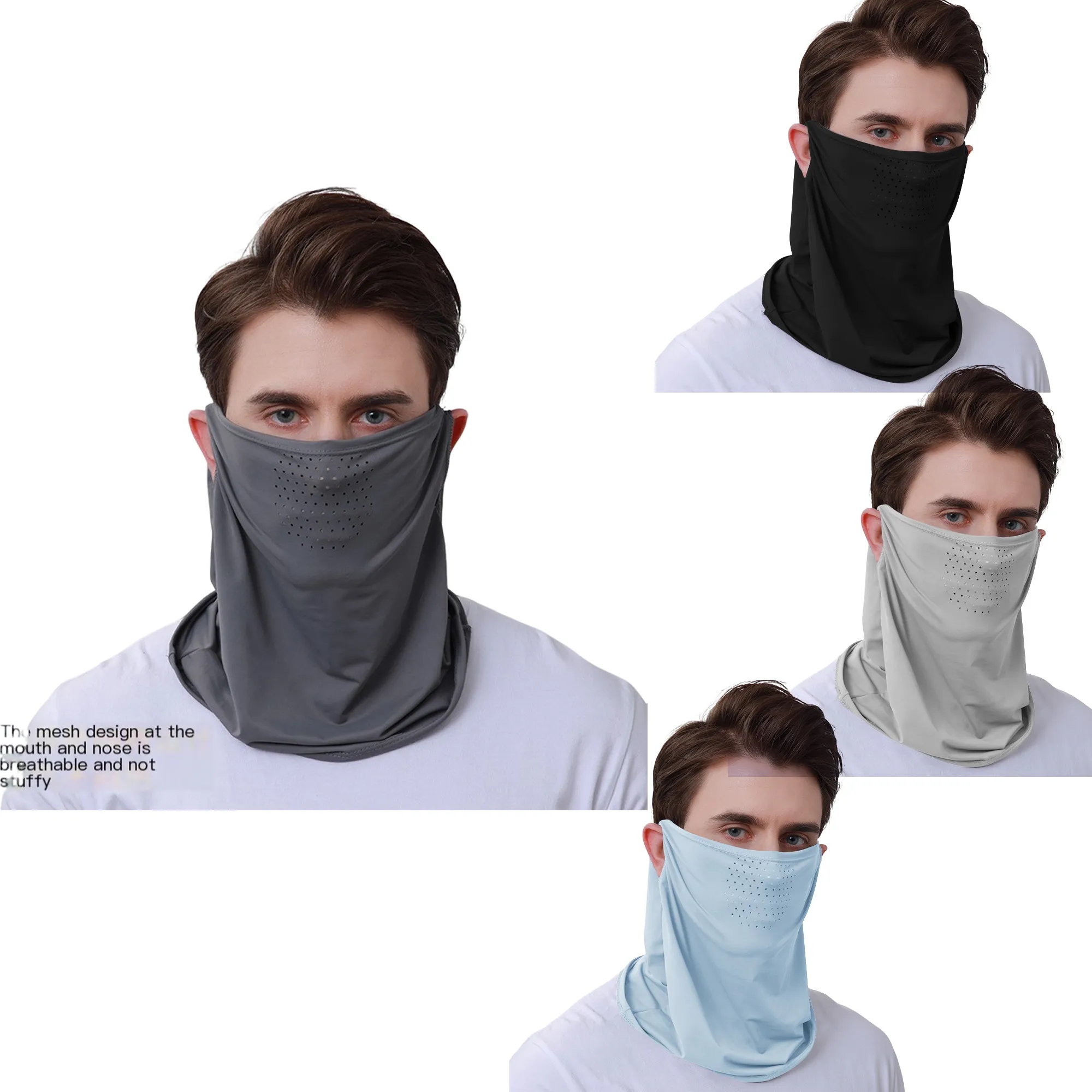 Ice Silk Sunscreen Riding Face Mask Protects Against Uv Rays 2