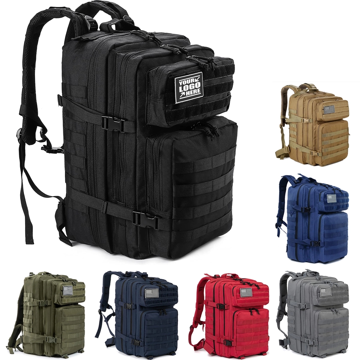 Custom Large Hiking Molle 3 Day military Tactical Backpack 8