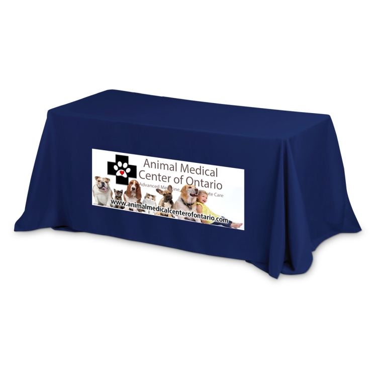 "Preakness Six" 3-Sided Economy Table Cover & Throws (One Color Print) / Fits 6 ft Table 28