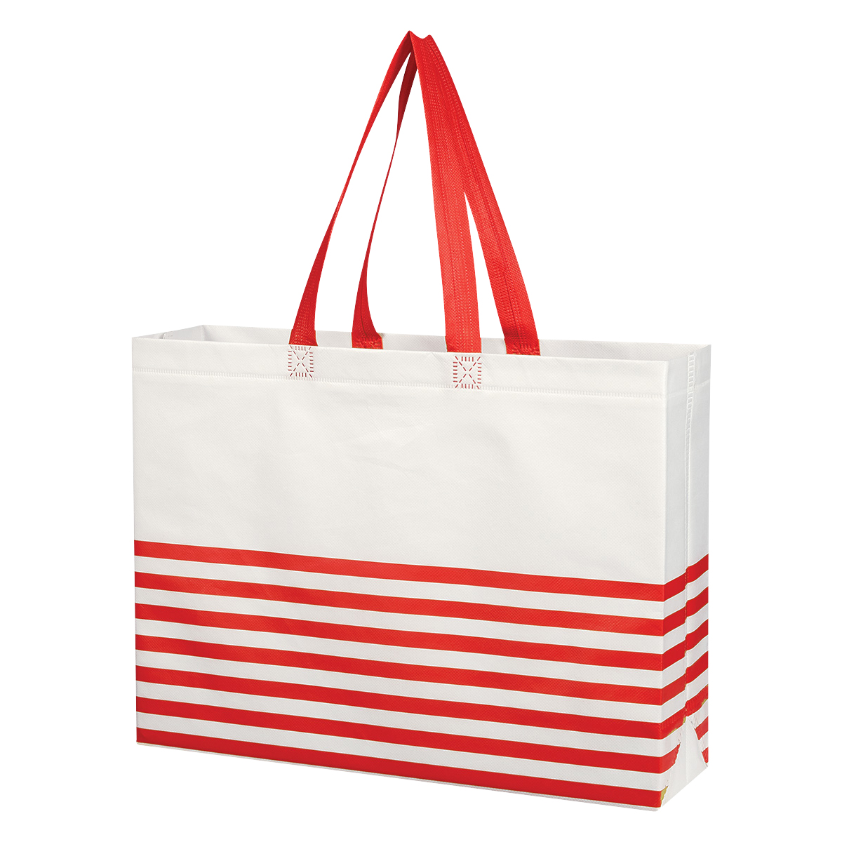 Non-Woven Horizontal Stripe Tote Bag 5