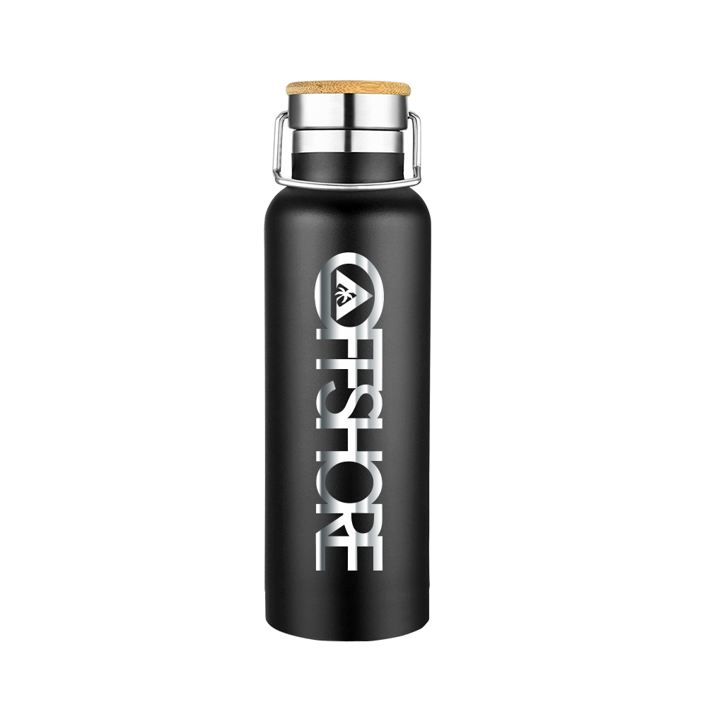 Smith 20oz Stainless Steel Bamboo Cap Water Bottle, custom water bottle with logo imprint 35