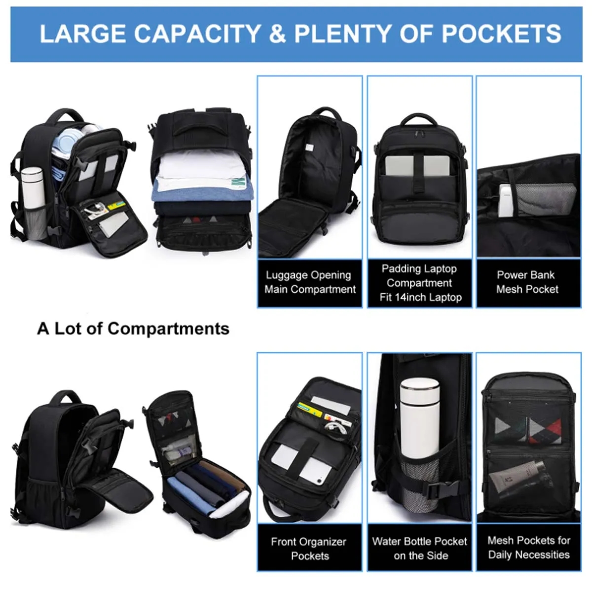 20l Large Capacity Premium Waterproof Backpack With USB Port 2