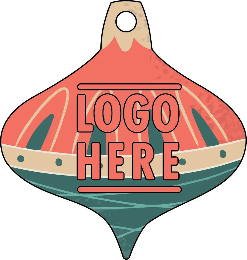 1/4" Recycled Wood Ornaments-Ornament Shape 3