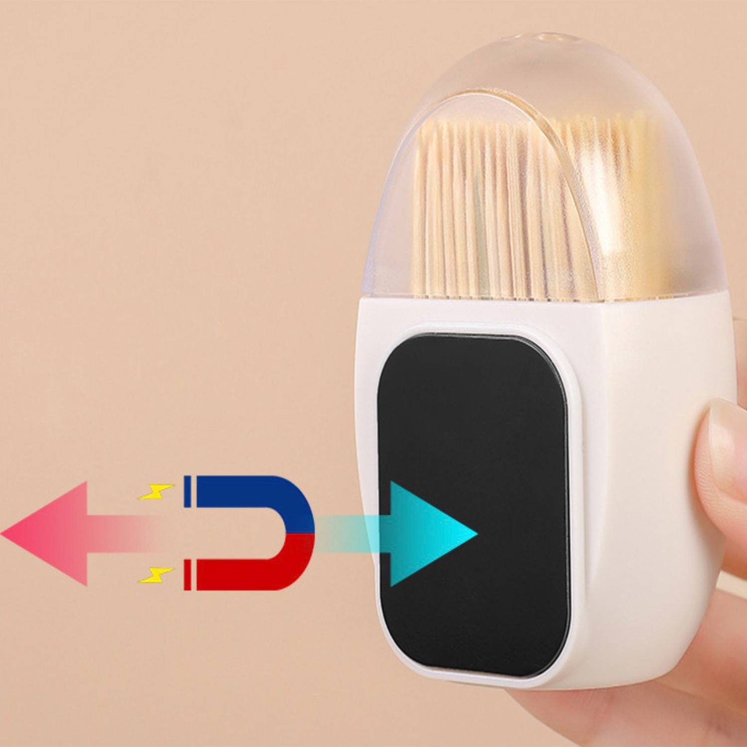 Magnetic suction toothpick Storage Transparent Box 4