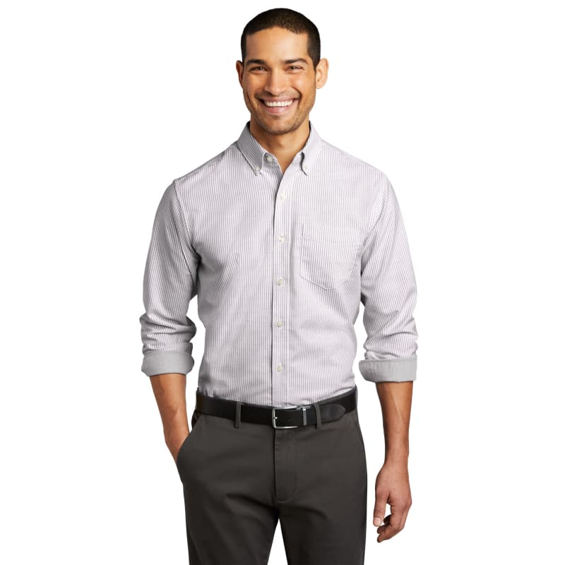 Port Authority SuperPro Oxford Stripe Shirt. 7