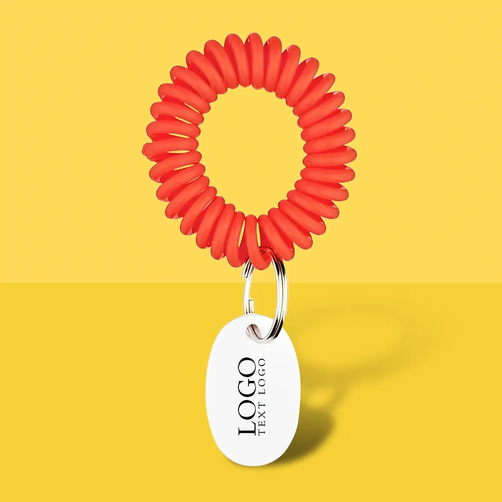 Custom EVA Bracelet Wrist Coil With Tag Keyring